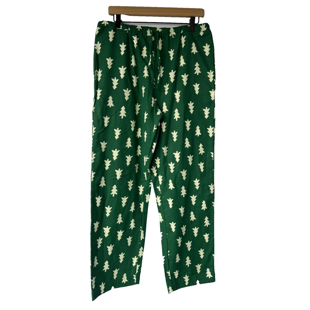 Hanna Andersson Green Christmas Tree Pajama Pants M Cabin Core‎ Holiday Lounge